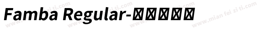 Famba Regular字体转换